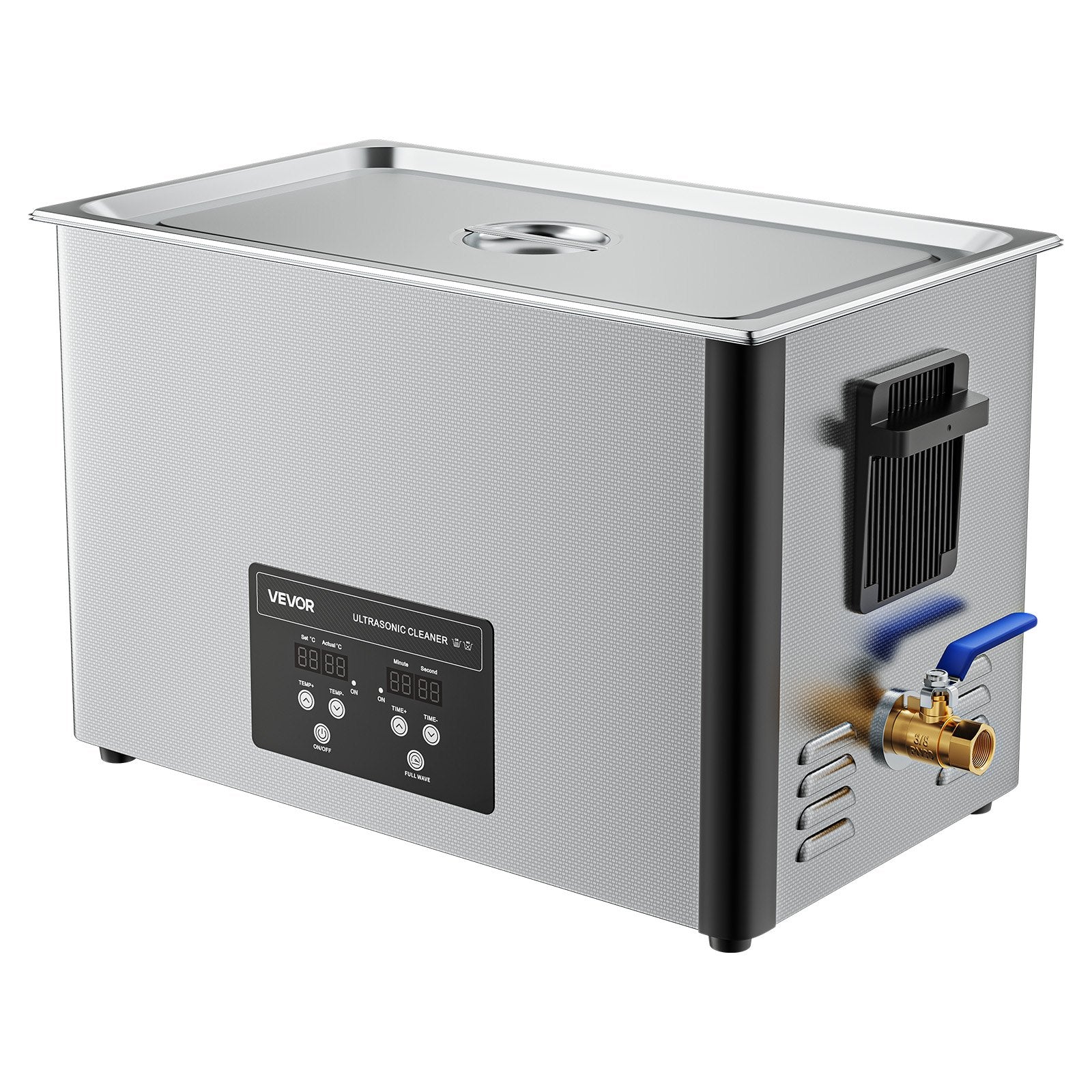 30L Ultrasonic Cleaner, Professional Ultrasonic Cleaner Machine with Cleaning Basket & Digital Display, 480W Stainless Steel 40kHz Industrial Cleaning Machine for Parts, Carburetors, Instruments