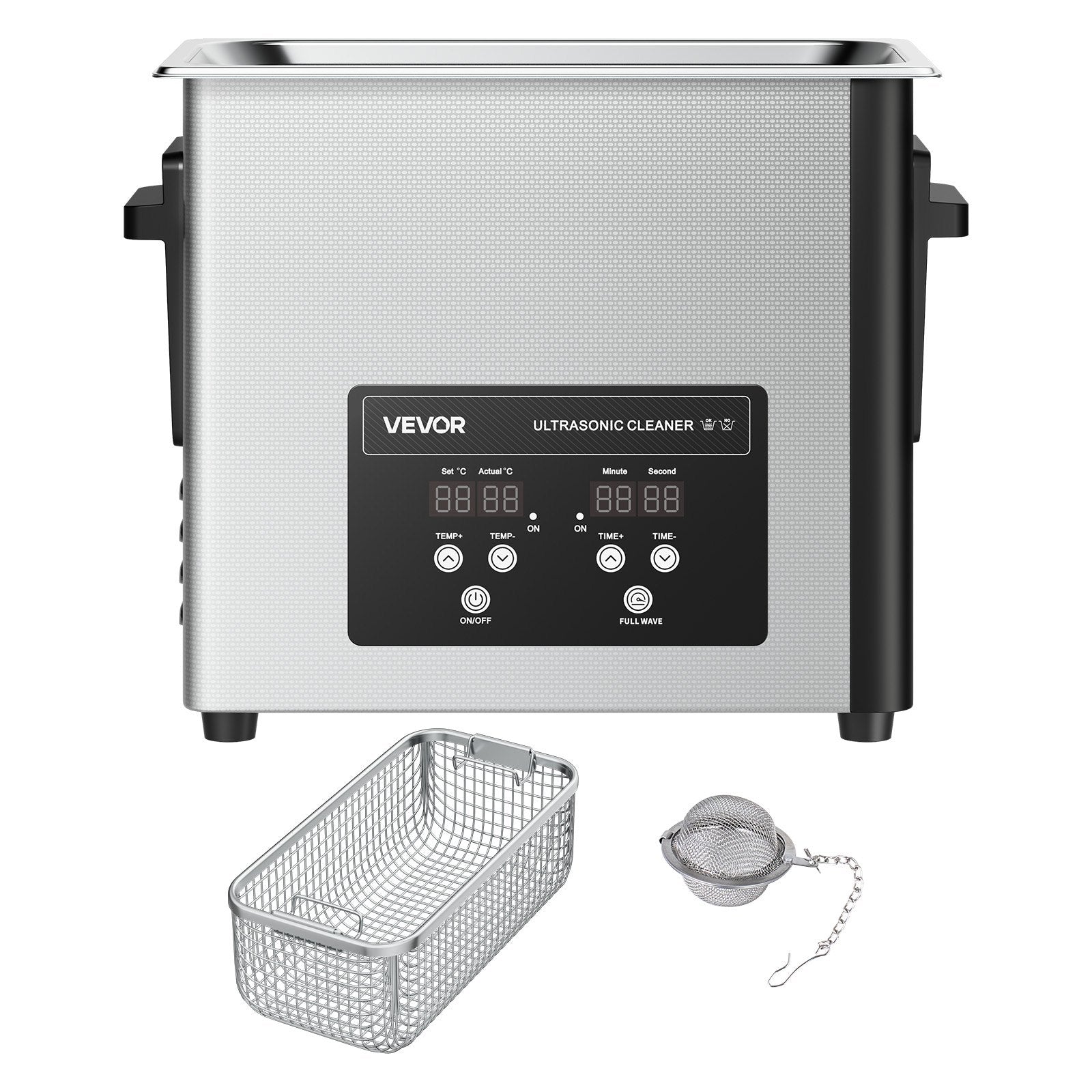 6L Ultrasonic Cleaner, Professional Ultrasonic Cleaner Machine with Cleaning Basket & Digital Display, 120W Stainless Steel 40kHz Cleaning Machine for Watches, Razors, Jewelry, Coins and More - Image 9