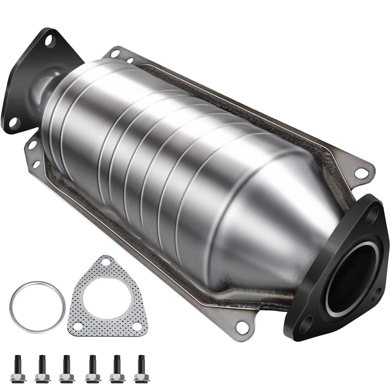 Catalytic Converter Compatible with 1998-2002 Honda Accord 2.3L, Direct-Fit High Flow Series Cat Converter, Stainless Steel Exhaust Converter Pipe with Flange Design & Gasket (OBD III Compliant)