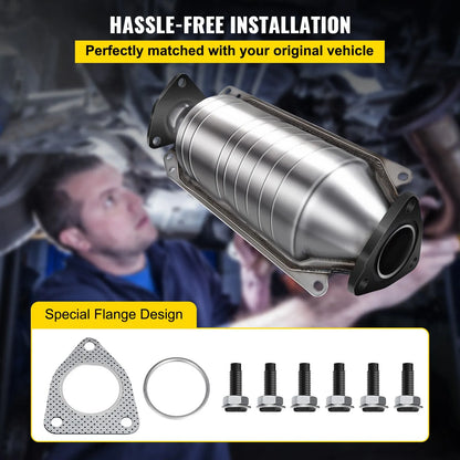 Catalytic Converter Compatible with 1998-2002 Honda Accord 2.3L, Direct-Fit High Flow Series Cat Converter, Stainless Steel Exhaust Converter Pipe with Flange Design & Gasket (OBD III Compliant) - Image 5