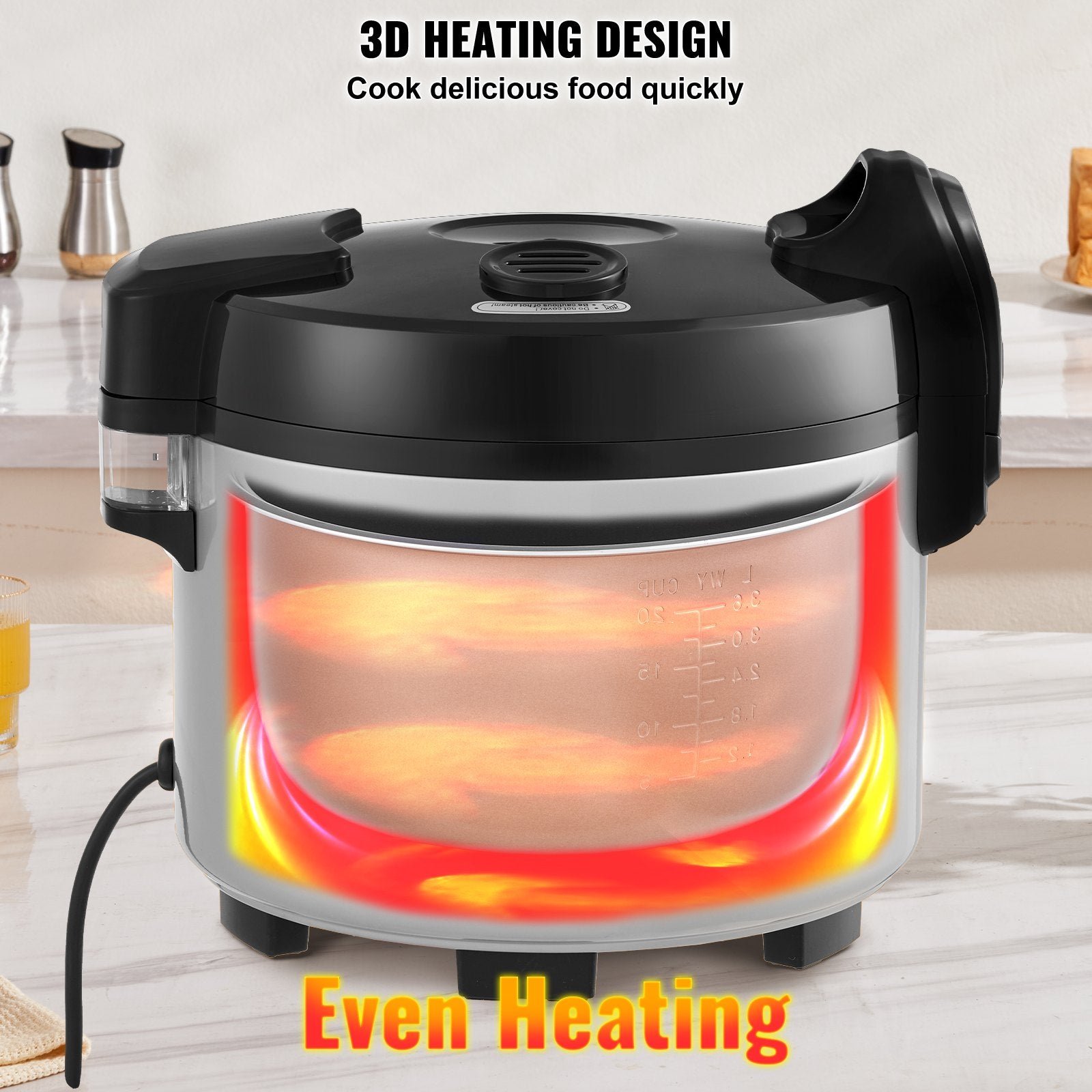 Commercial Rice Cooker 60-Cup Non-Stick Pot 13L 12H Keep Warm Restaurant - Image 5