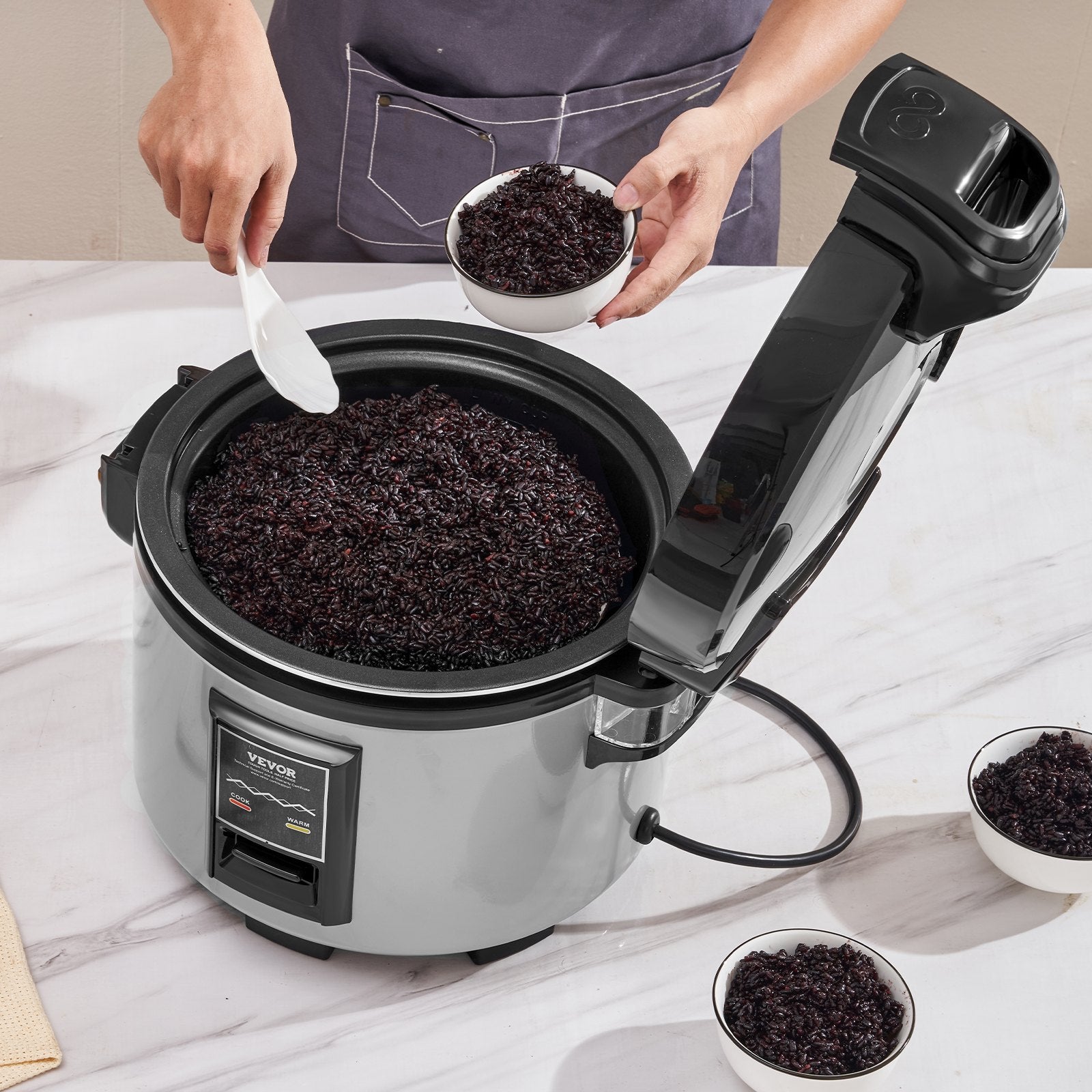 Commercial Rice Cooker 60-Cup Non-Stick Pot 13L 12H Keep Warm Restaurant - Image 8