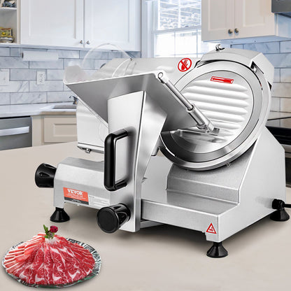 Commercial Meat Slicer, 200W Electric Deli Food Slicer, 350-400RPM Meat Slicer with 8" Carbon Steel Blade, 0 - 0.47 inch Adjustable Thickness Electric Meat Slicer for Home and Commercial Use - Image 8