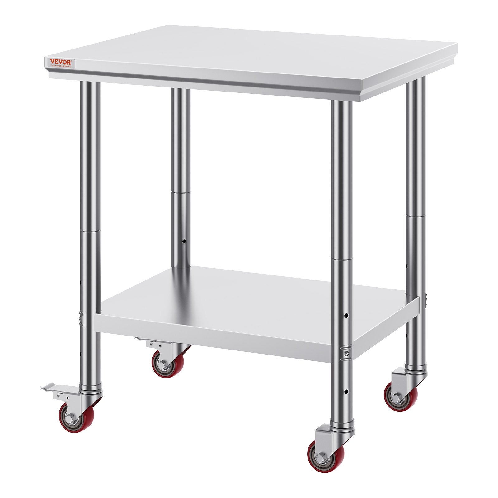 Stainless Steel Work Table with Wheels 24 x 30 Prep Table with casters Heavy Duty Work Table for Commercial Kitchen Restaurant Business (24 x 30 x 33.8 Inch) - Image 9