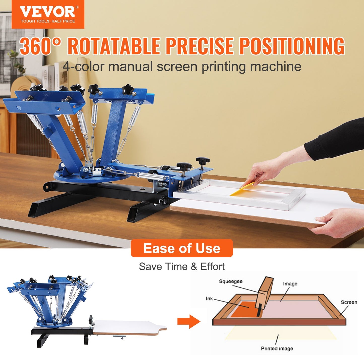 4 Color 1 Station Silk Screening Screenprint Press Screen Printing Machine - Image 2