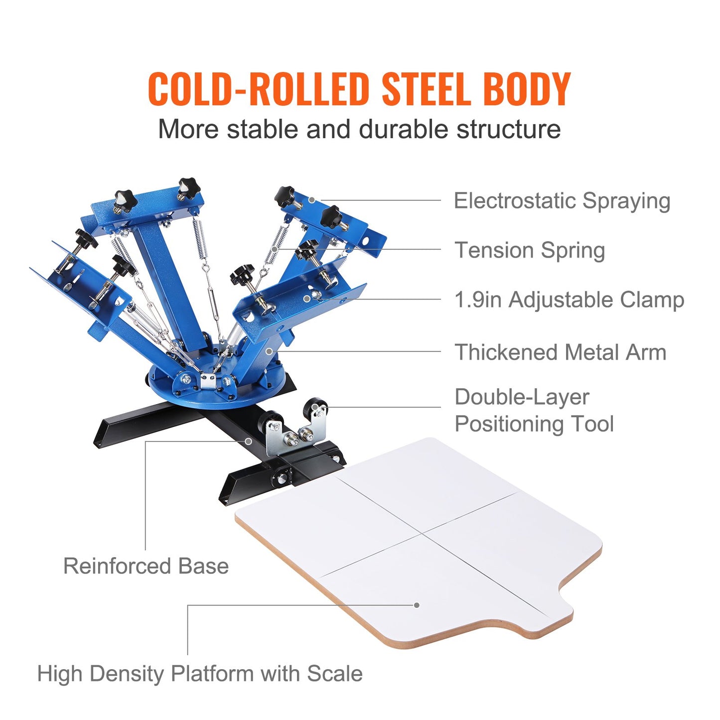 4 Color 1 Station Silk Screening Screenprint Press Screen Printing Machine - Image 5