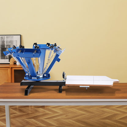 4 Color 1 Station Silk Screening Screenprint Press Screen Printing Machine - Image 8