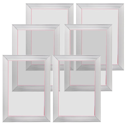 Screen Printing Kit, 6 Pieces Aluminum Silk Screen Printing Frames, 25.4 x 35.6 cm Silk Screen Printing Frame with 110 Count Mesh, High Tension Nylon Mesh and Sealing Tape for T-shirts DIY