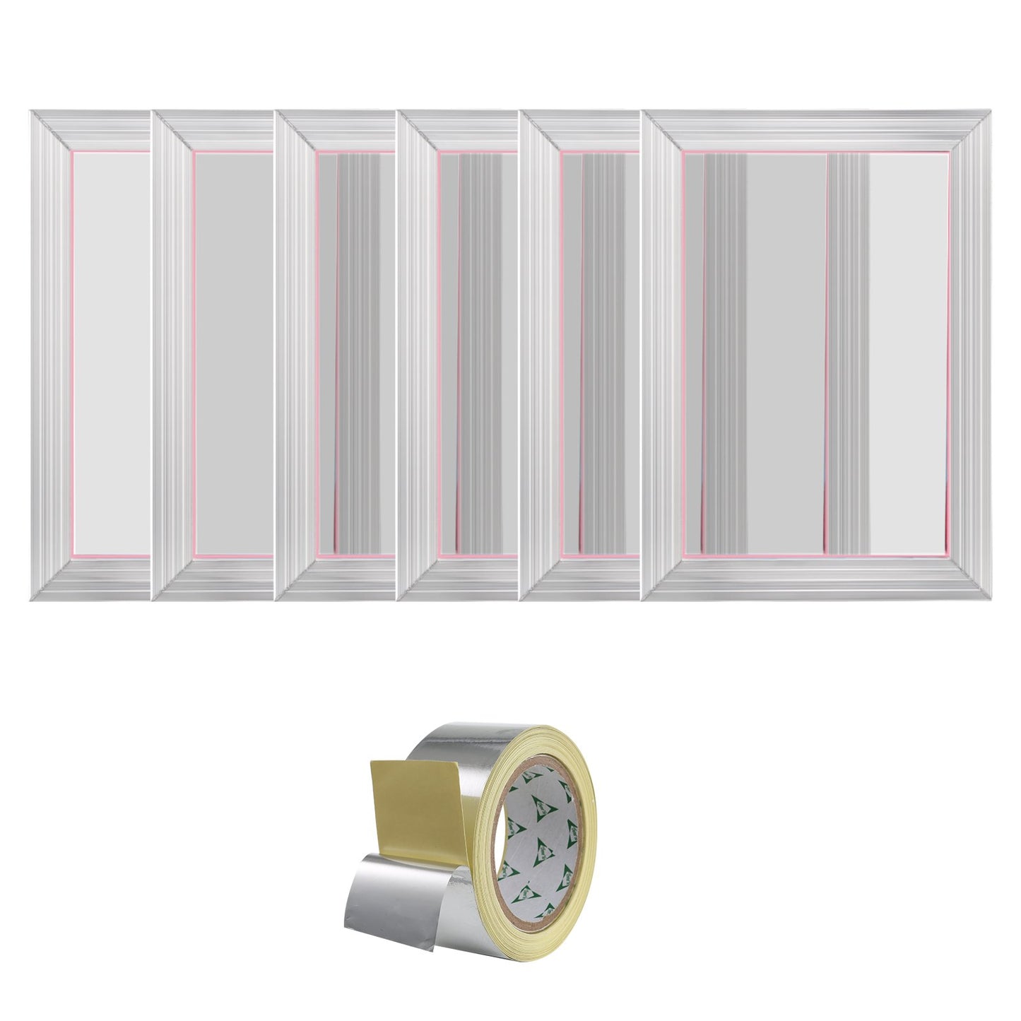 Screen Printing Kit, 6 Pieces Aluminum Silk Screen Printing Frames, 25.4 x 35.6 cm Silk Screen Printing Frame with 110 Count Mesh, High Tension Nylon Mesh and Sealing Tape for T-shirts DIY - Image 9