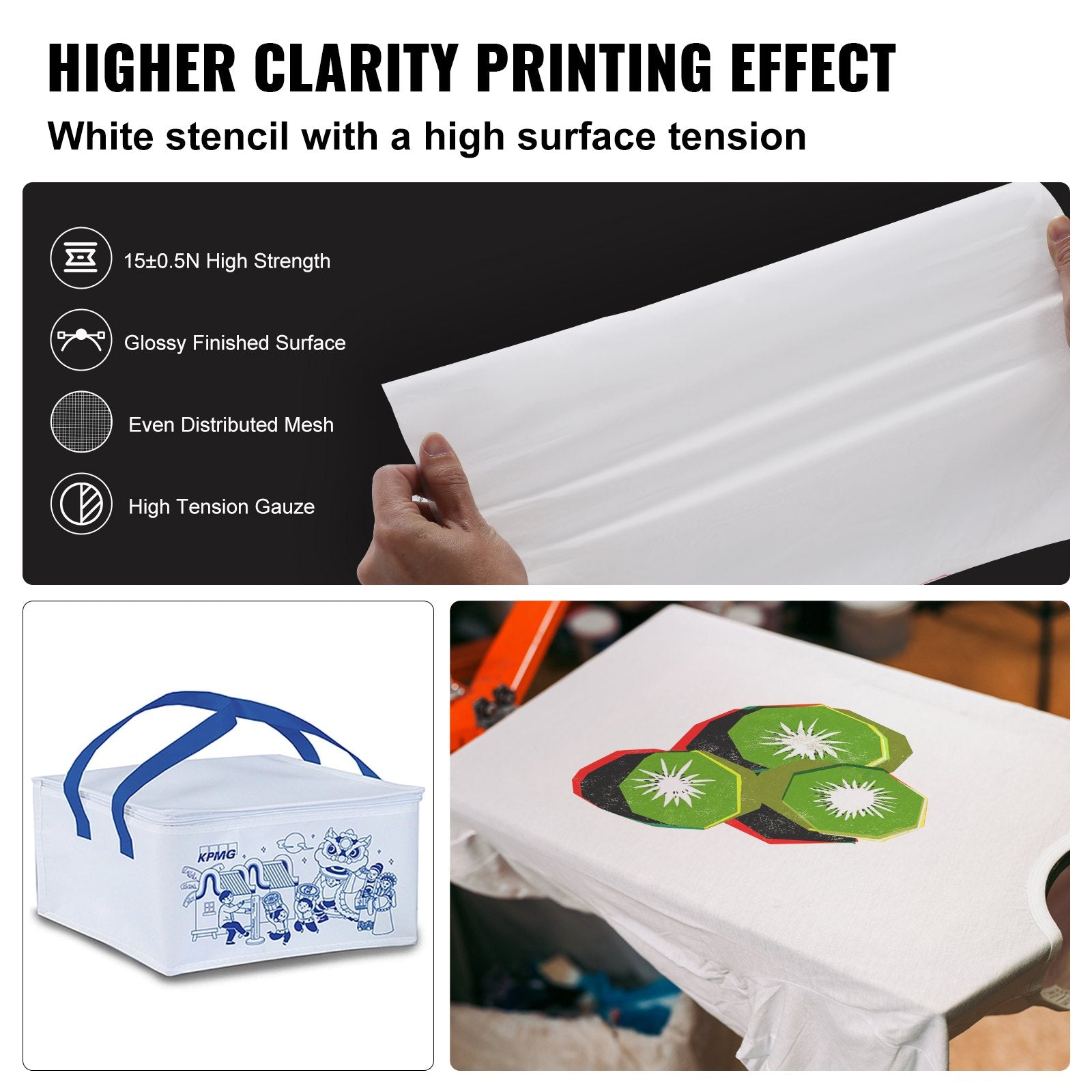 Screen Printing Kit, 6 Pieces Aluminum Silk Screen Printing Frames, 25.4 x 35.6 cm Silk Screen Printing Frame with 156 Count Mesh, High Tension Nylon Mesh and Sealing Tape for T-shirts DIY - Image 4