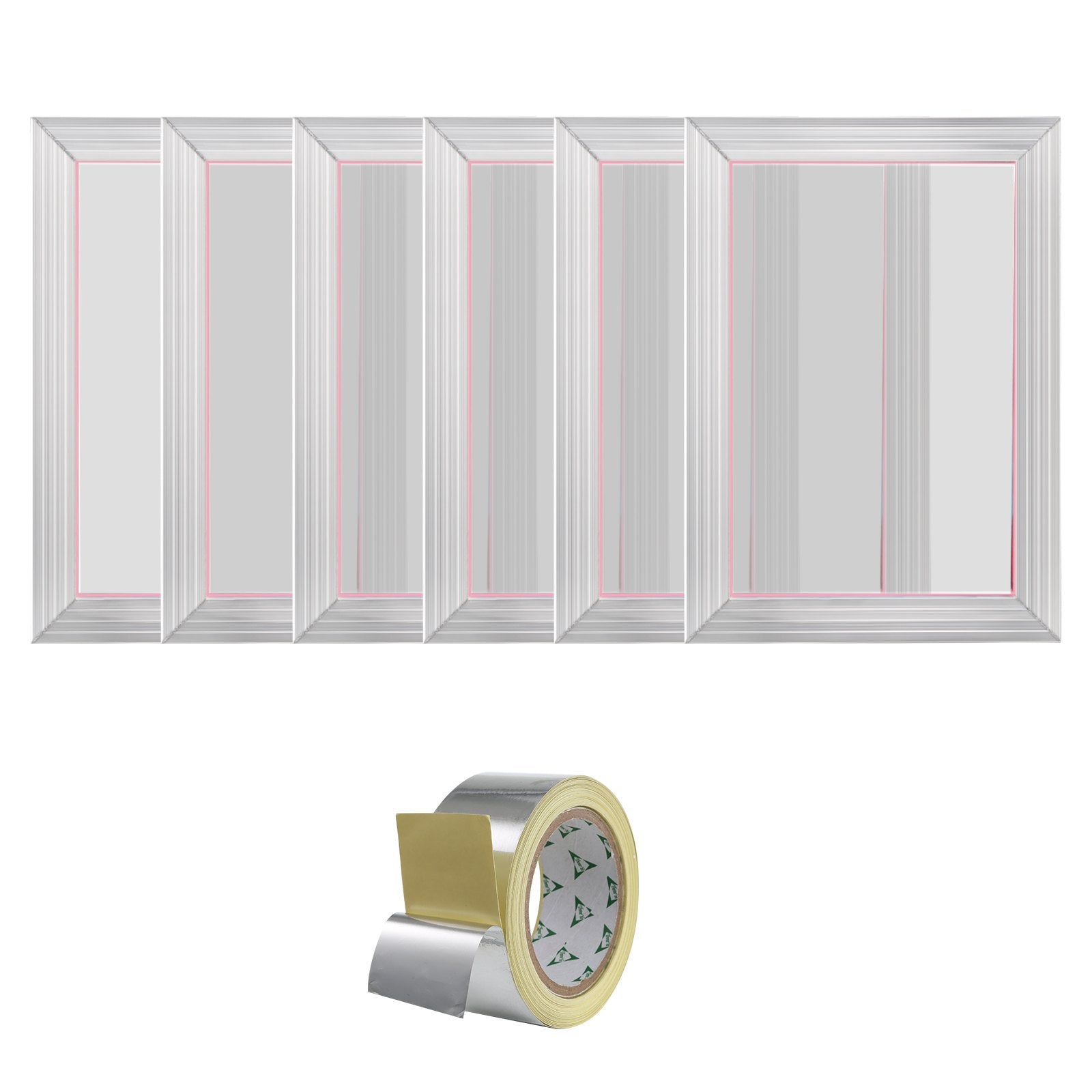 Screen Printing Kit, 6 Pieces Aluminum Silk Screen Printing Frames, 25.4 x 35.6 cm Silk Screen Printing Frame with 156 Count Mesh, High Tension Nylon Mesh and Sealing Tape for T-shirts DIY - Image 9