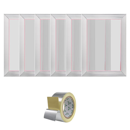 Screen Printing Kit, 6 Pieces Aluminum Silk Screen Printing Frames, 25.4 x 35.6 cm Silk Screen Printing Frame with 156 Count Mesh, High Tension Nylon Mesh and Sealing Tape for T-shirts DIY - Image 9