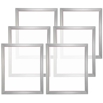 Screen Printing Kit, 6 Pieces Aluminum Silk Screen Printing Frames, 20x24inch Silk Screen Printing Frame with 160 Count Mesh, High Tension Nylon Mesh and Sealing Tape for T-shirts DIY Printing