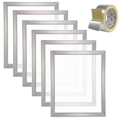 Screen Printing Kit, 6 Pieces Aluminum Silk Screen Printing Frames, 20x24inch Silk Screen Printing Frame with 160 Count Mesh, High Tension Nylon Mesh and Sealing Tape for T-shirts DIY Printing - Image 9