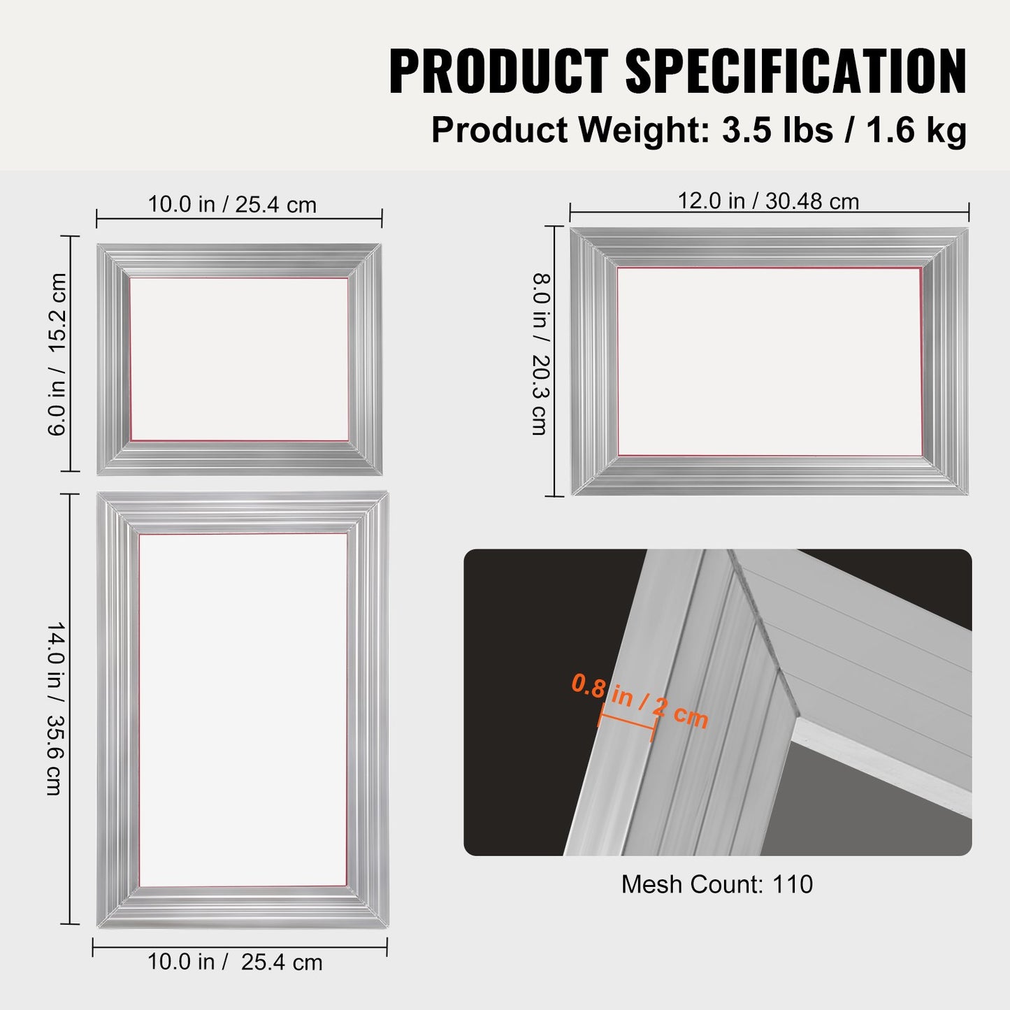 Screen Printing Kit, 3 Pieces Aluminum Silk Screen Printing Frames 25x36/20x30/15x25 cm 110 Count Mesh, 5 Glitters and Screen Printing Squeegees and Transparency Films for T-shirts DIY - Image 7