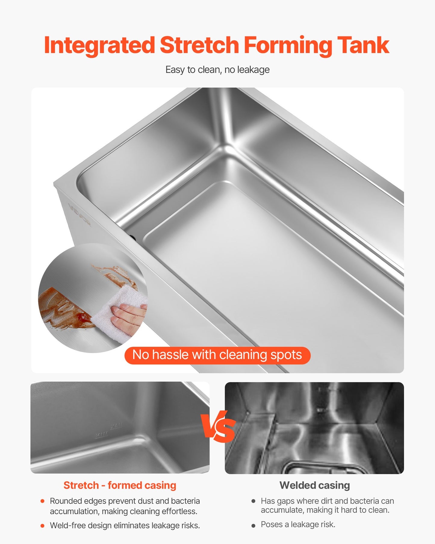 Commercial Food Warmer, 6-Pan Electric Steam Table, 1200W Professional Countertop Stainless Steel Buffet Bain Marie with 30-85°C Temp Control for Catering, Buffet, Parties, Restaurants - Image 5