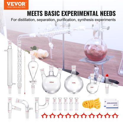 Lab Glassware Distillation Kit 1000ml 3.3 Boro 29 pcs Glassware Equipment - Image 2