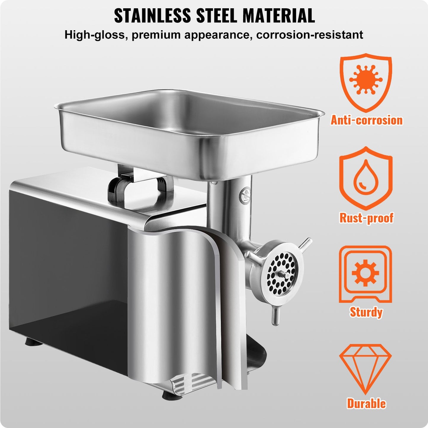 Commercial Electric Meat Grinder 21 Lbs/Min Sausage Stuffer Maker Kitchen - Image 5