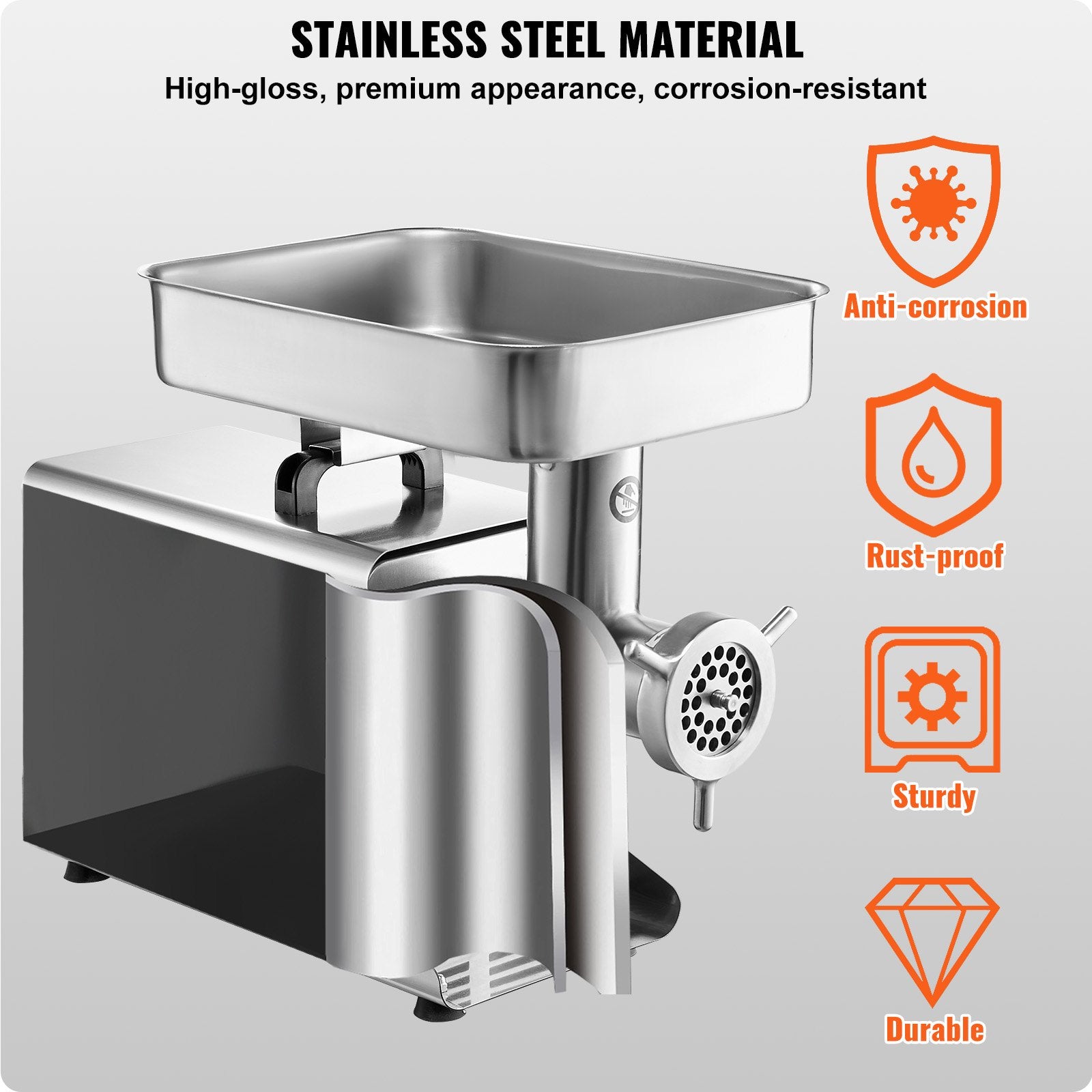 Commercial Electric Meat Grinder 21 Lbs/Min Sausage Stuffer Maker Kitchen - Image 5