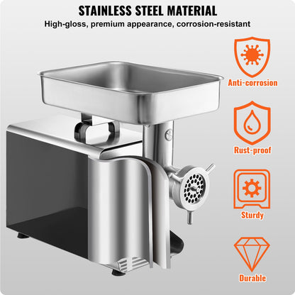 Commercial Electric Meat Grinder 21 Lbs/Min Sausage Stuffer Maker Kitchen - Image 5