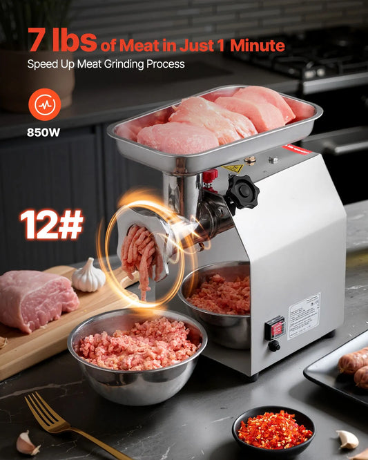 Commercial Electric Meat Grinder 5.5 Lbs/Min Sausage Stuffer Maker Kitchen - Image 2