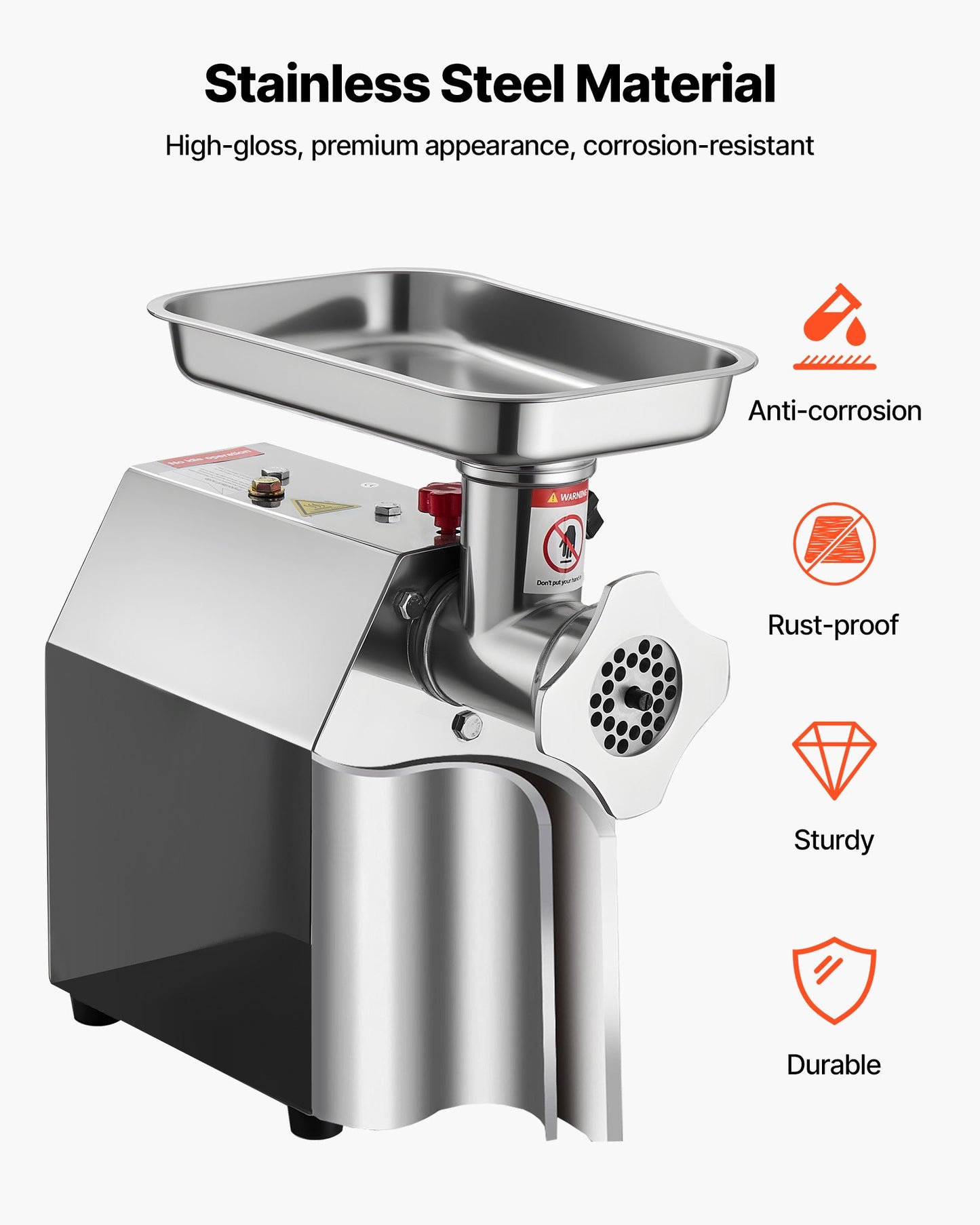 Commercial Electric Meat Grinder 5.5 Lbs/Min Sausage Stuffer Maker Kitchen - Image 5