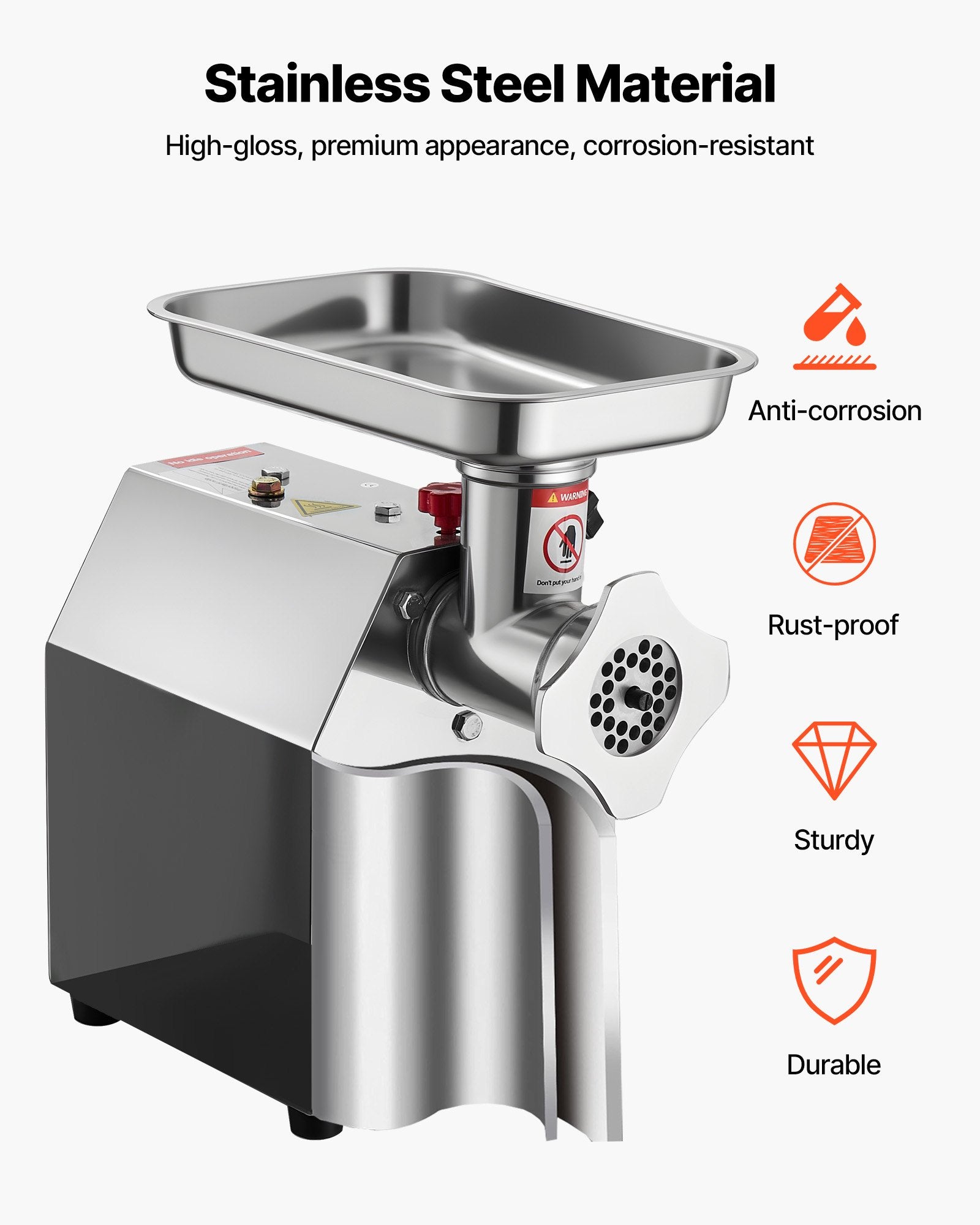 Commercial Electric Meat Grinder 5.5 Lbs/Min Sausage Stuffer Maker Kitchen - Image 5
