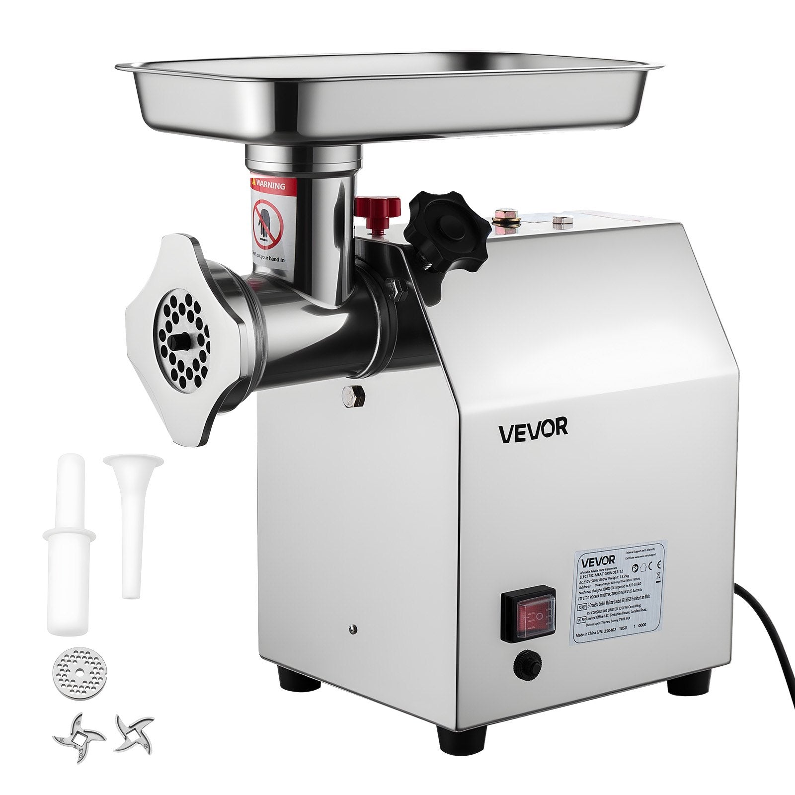 Commercial Electric Meat Grinder 5.5 Lbs/Min Sausage Stuffer Maker Kitchen - Image 9
