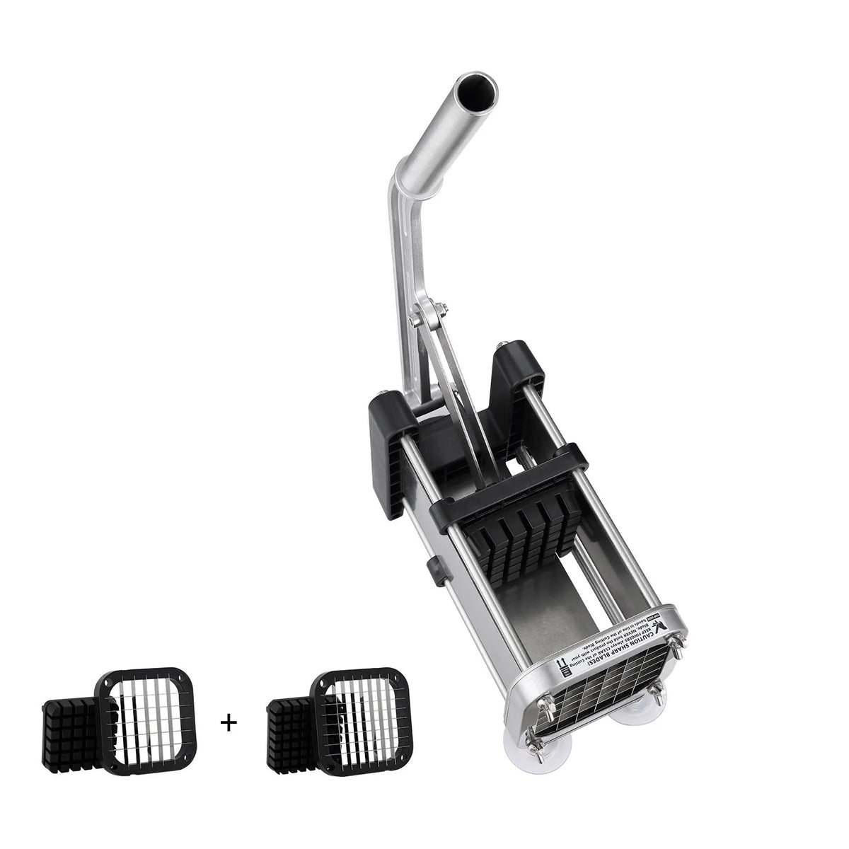 French Fry Cutter, Potato Slicer with 1/2-Inch and 3/8-Inch Stainless Steel Blades, Manual Potato Cutter Chopper with Suction Cups, Great for Potato, French Fries, Cucumber, Vegetables, Carrot