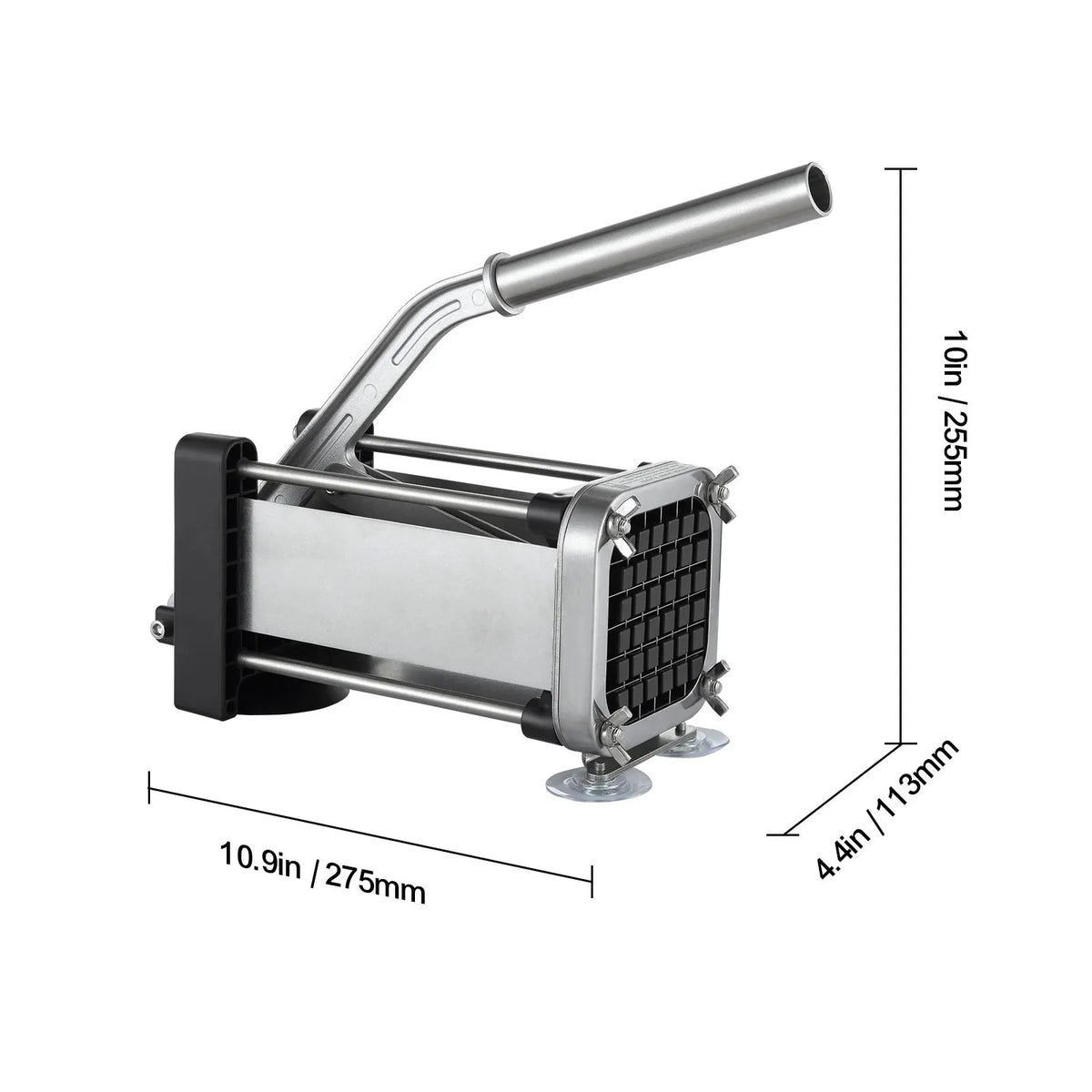 French Fry Cutter, Potato Slicer with 1/2-Inch and 3/8-Inch Stainless Steel Blades, Manual Potato Cutter Chopper with Suction Cups, Great for Potato, French Fries, Cucumber, Vegetables, Carrot - Image 8