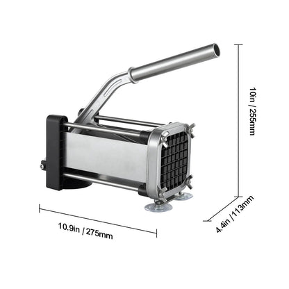 French Fry Cutter, Potato Slicer with 1/2-Inch and 3/8-Inch Stainless Steel Blades, Manual Potato Cutter Chopper with Suction Cups, Great for Potato, French Fries, Cucumber, Vegetables, Carrot - Image 8
