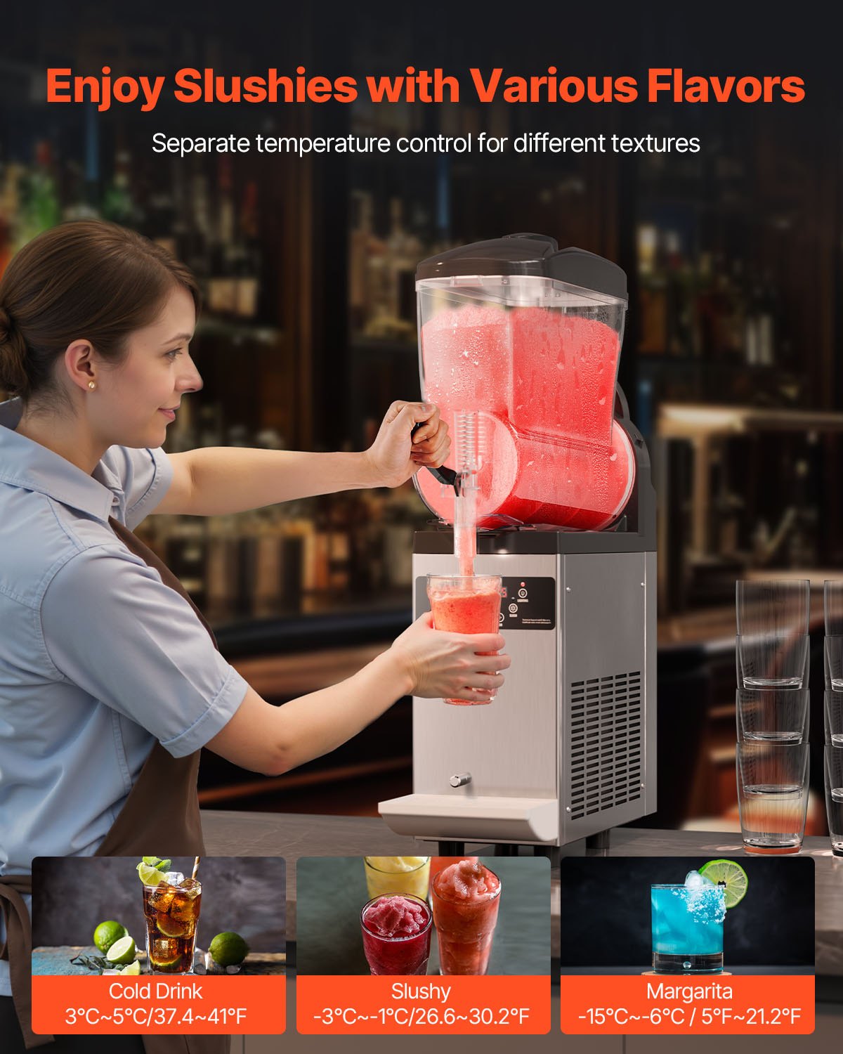 12L Commercial Slushy Machine Margarita Smoothie Frozen Drink Maker - Image 3
