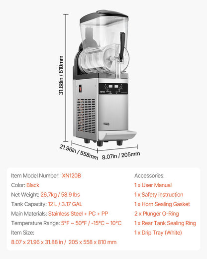 12L Commercial Slushy Machine Margarita Smoothie Frozen Drink Maker - Image 7