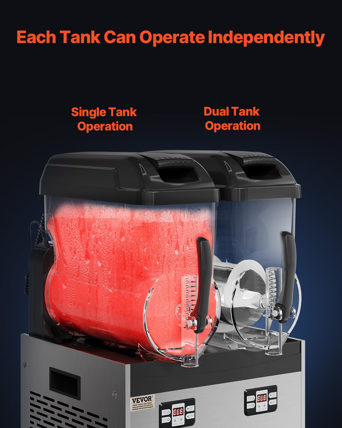12Lx2 Tank Commercial Slushy Machine Margarita Smoothie Frozen Drink Maker - Image 5