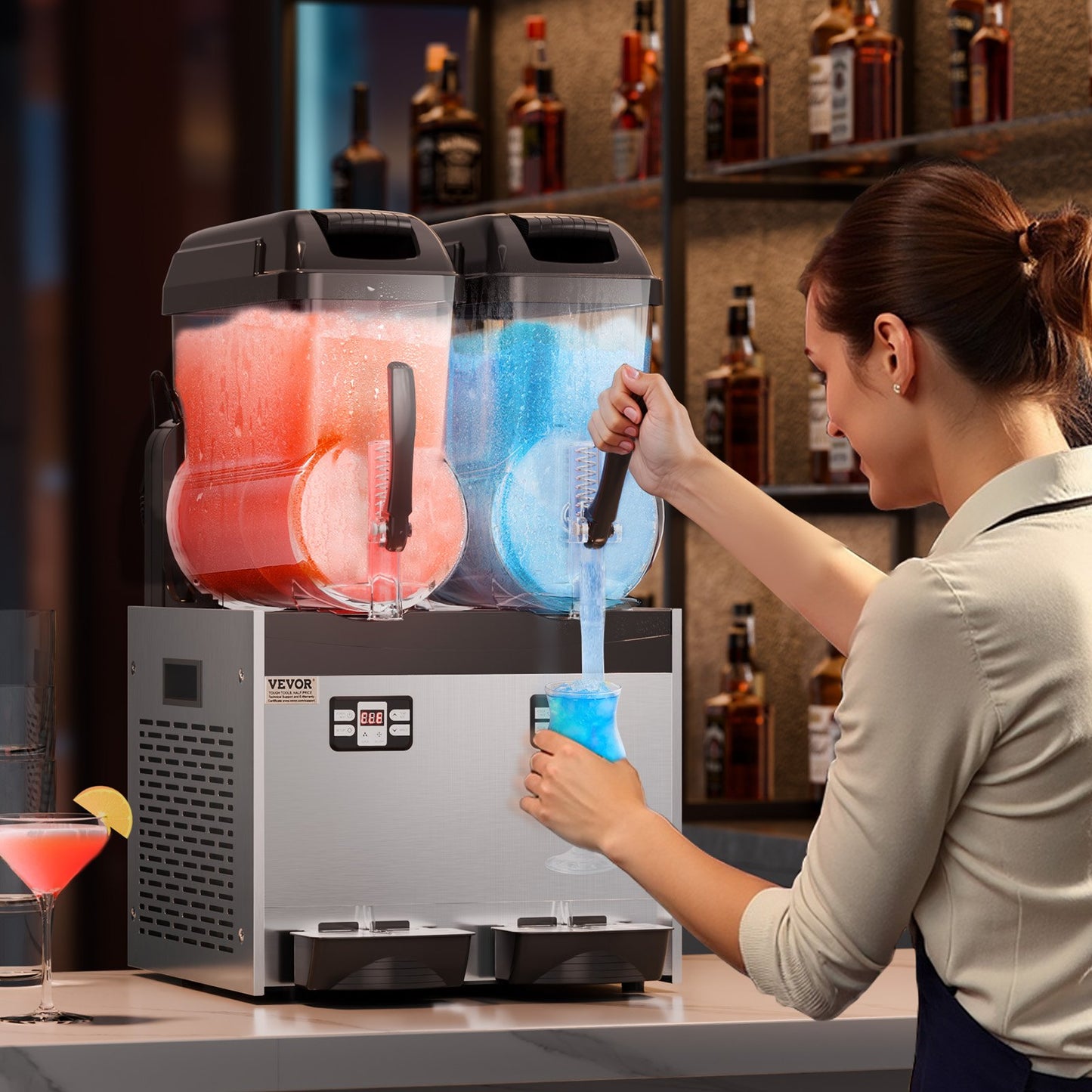 12Lx2 Tank Commercial Slushy Machine Margarita Smoothie Frozen Drink Maker - Image 8