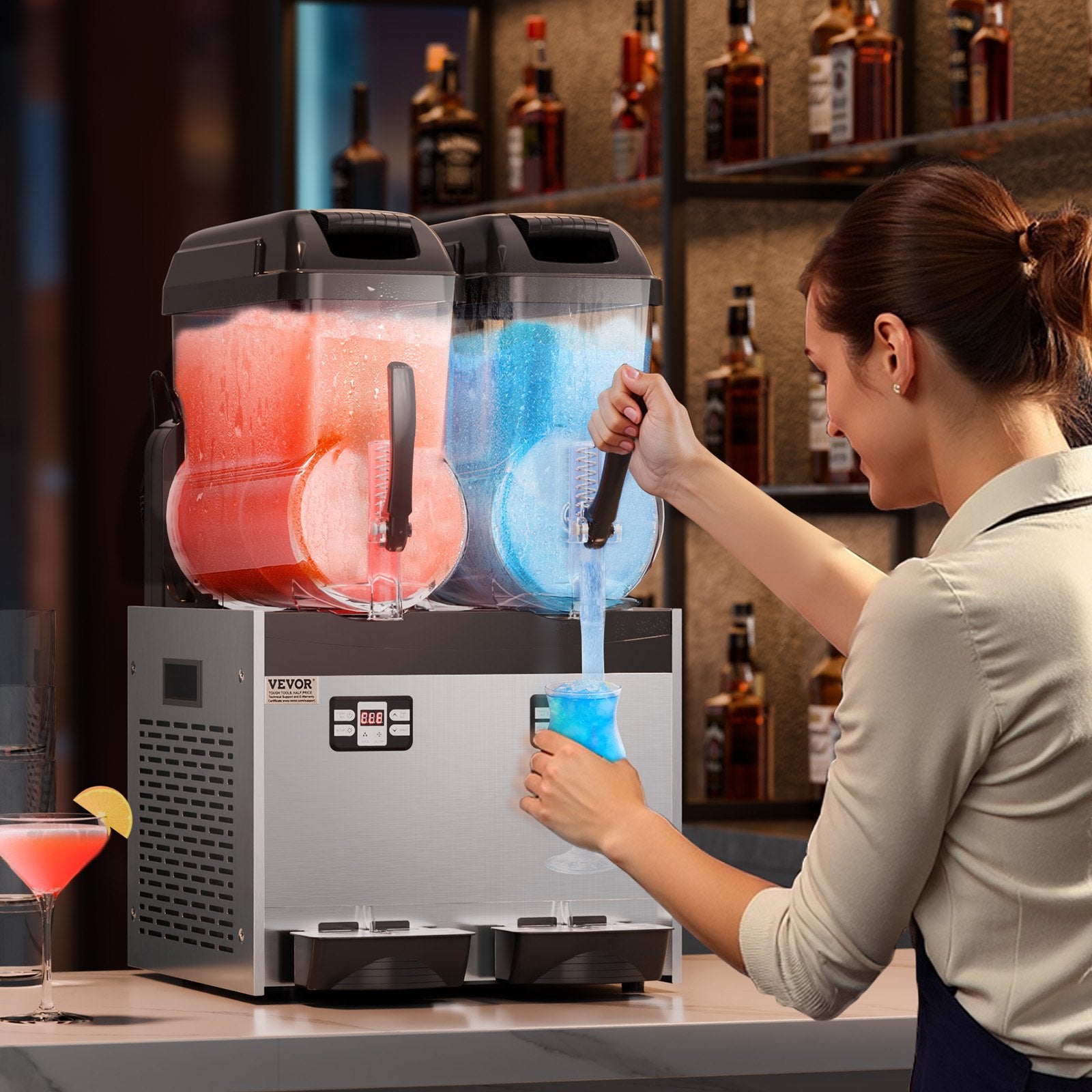12Lx2 Tank Commercial Slushy Machine Margarita Smoothie Frozen Drink Maker - Image 8
