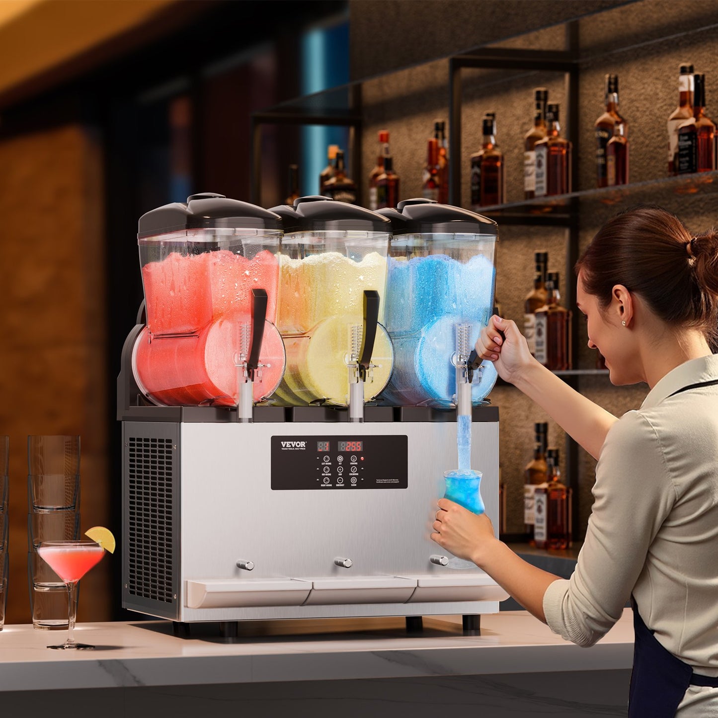 12Lx3 Tank Commercial Slushy Machine Margarita Smoothie Frozen Drink Maker - Image 8
