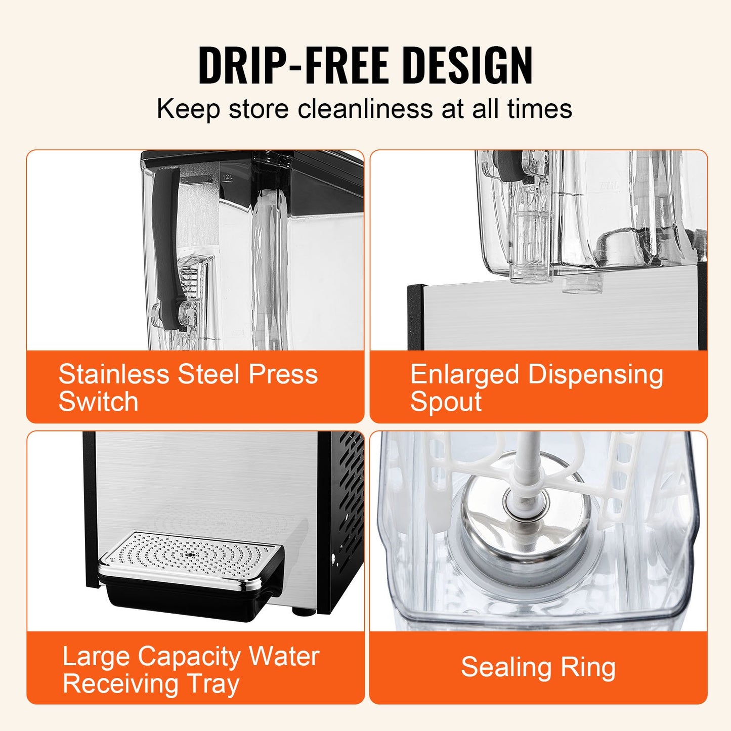 Commercial Beverage Dispenser 12L Cold Juice Ice Drink Dispenser for Party - Image 5