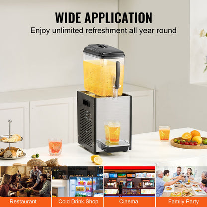 Commercial Beverage Dispenser 12L Cold Juice Ice Drink Dispenser for Party - Image 6