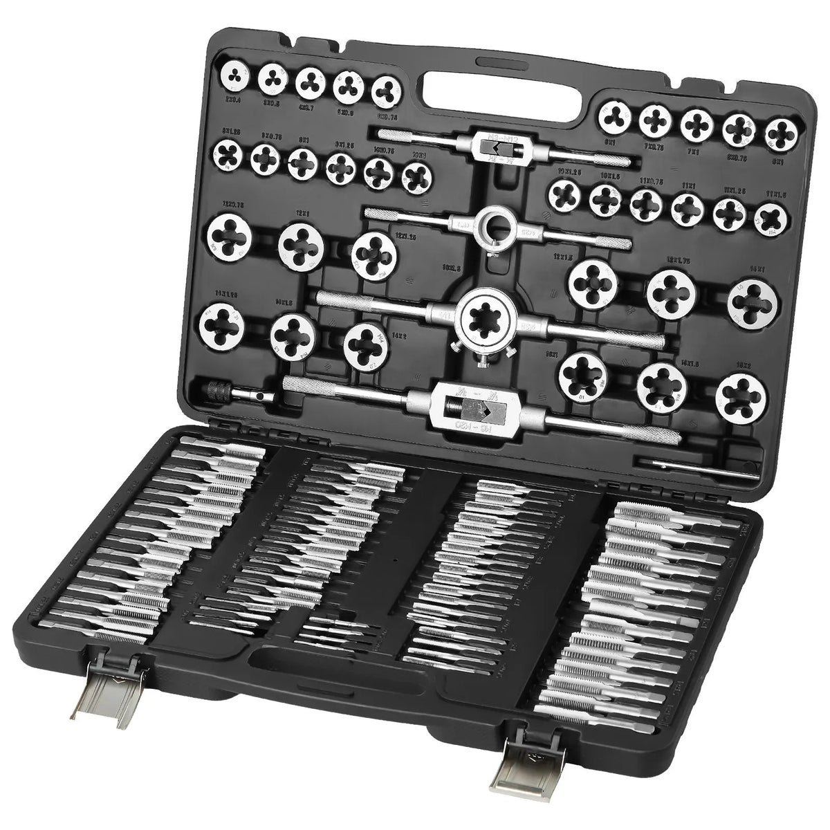 Tap and Die Set 110Pcs Metric Size M2 to M18 Bearing Steel Threading Tool - Image 9