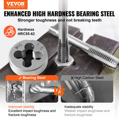 Tap and Die Set 110Pcs Metric Size M2 to M18 Bearing Steel Threading Tool - Image 2