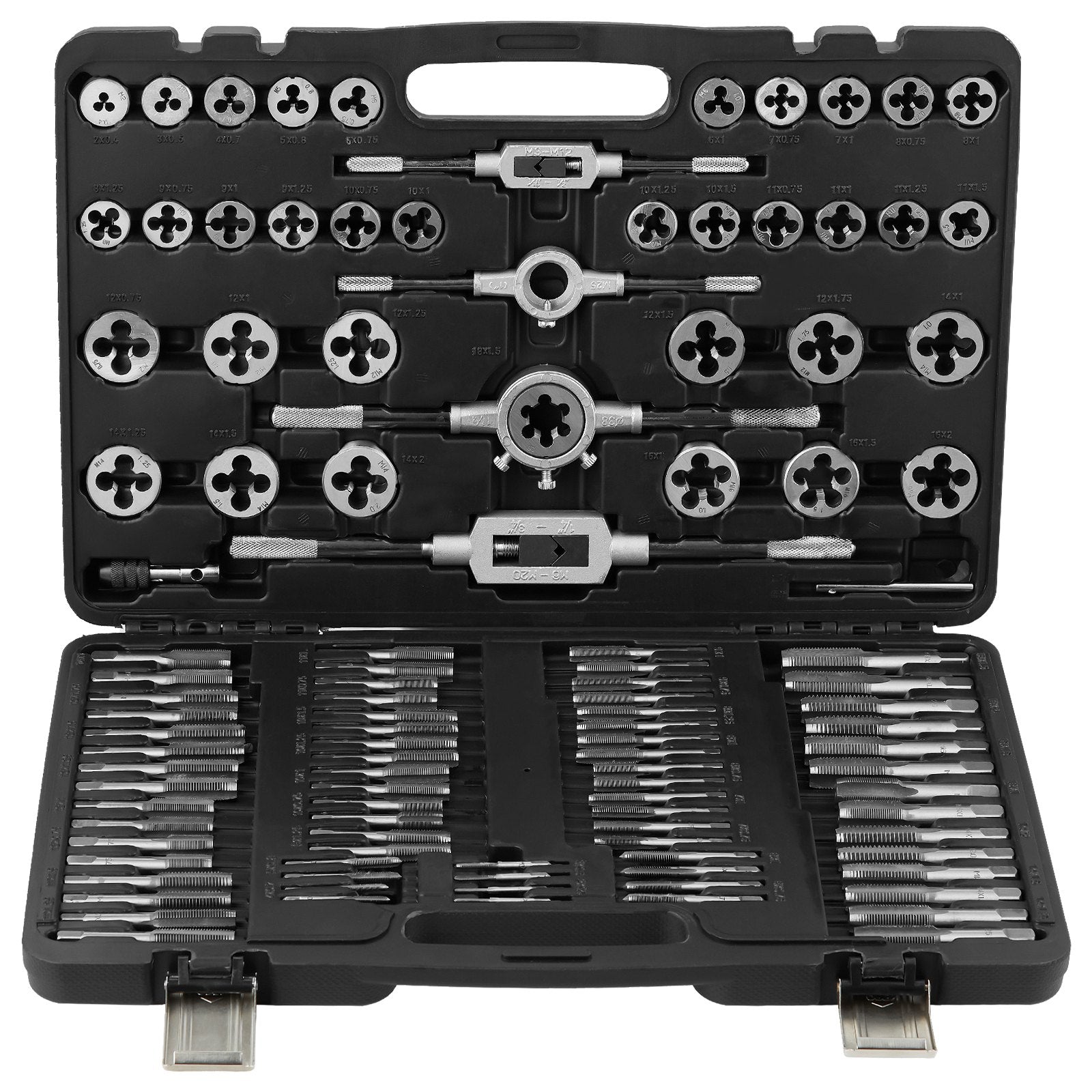 Tap and Die Set 110Pcs Metric Size M2 to M18 Bearing Steel Threading Tool - Image 9