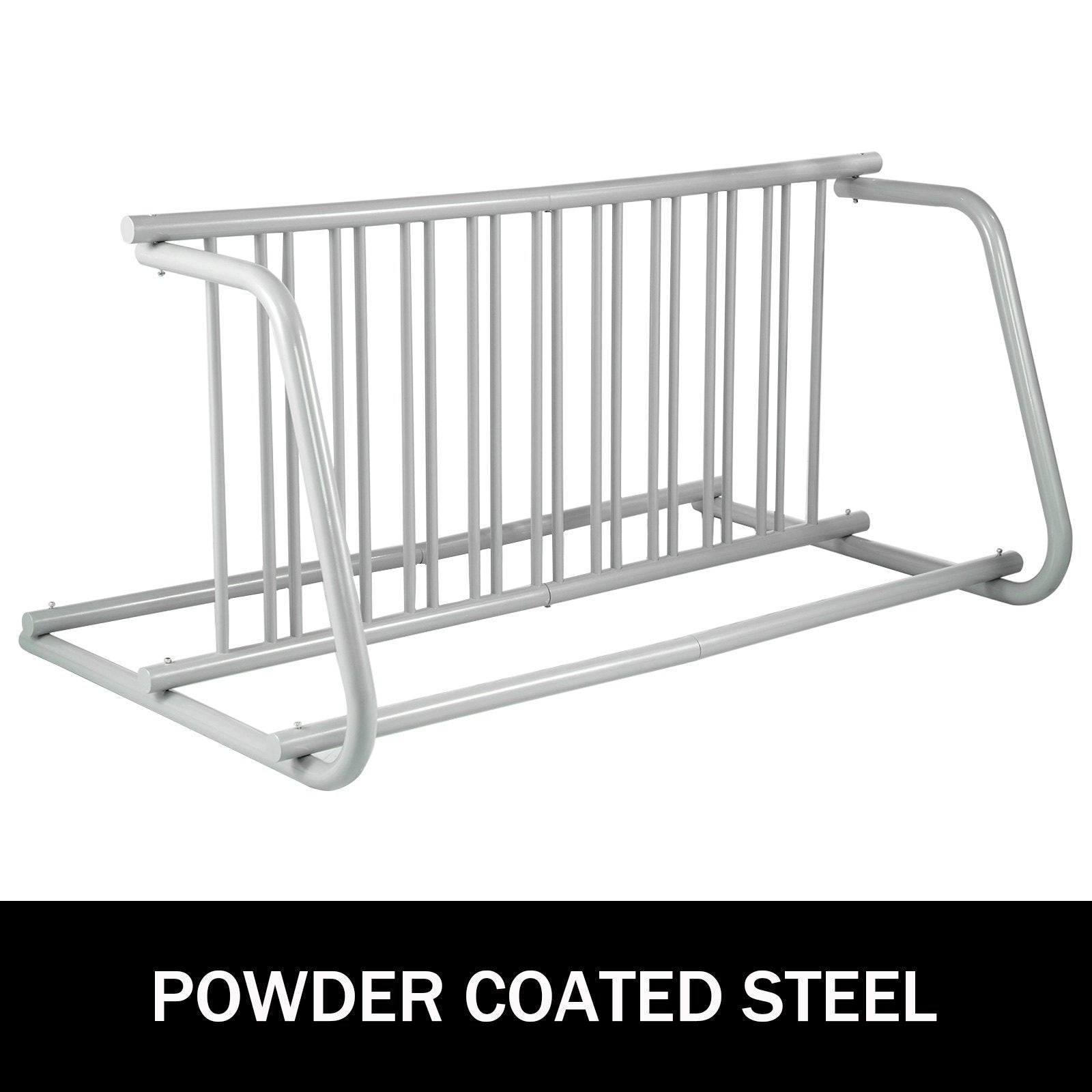 10 Holders Floor Bike Rack, 59" Length All-Steel Grid Bike Rack, 10-Bike Capacity Dual-Side Storage Stand for Garages Streets Yards Bike Events - Image 2