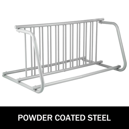10 Holders Floor Bike Rack, 59" Length All-Steel Grid Bike Rack, 10-Bike Capacity Dual-Side Storage Stand for Garages Streets Yards Bike Events - Image 2