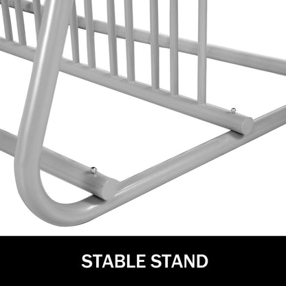 10 Holders Floor Bike Rack, 59" Length All-Steel Grid Bike Rack, 10-Bike Capacity Dual-Side Storage Stand for Garages Streets Yards Bike Events - Image 4