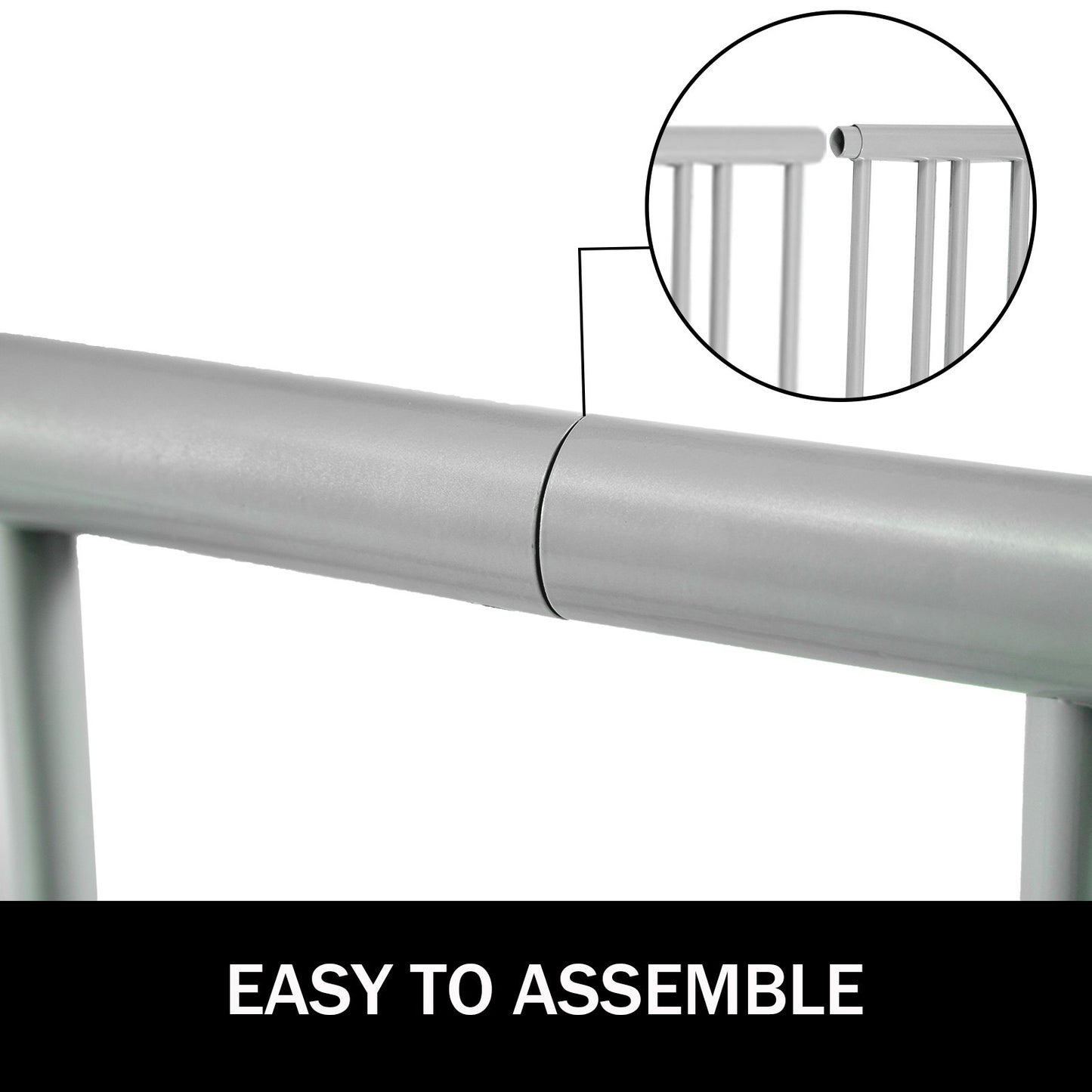 10 Holders Floor Bike Rack, 59" Length All-Steel Grid Bike Rack, 10-Bike Capacity Dual-Side Storage Stand for Garages Streets Yards Bike Events - Image 6