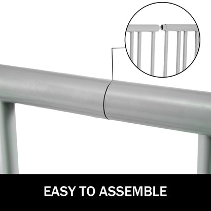 10 Holders Floor Bike Rack, 59" Length All-Steel Grid Bike Rack, 10-Bike Capacity Dual-Side Storage Stand for Garages Streets Yards Bike Events - Image 6