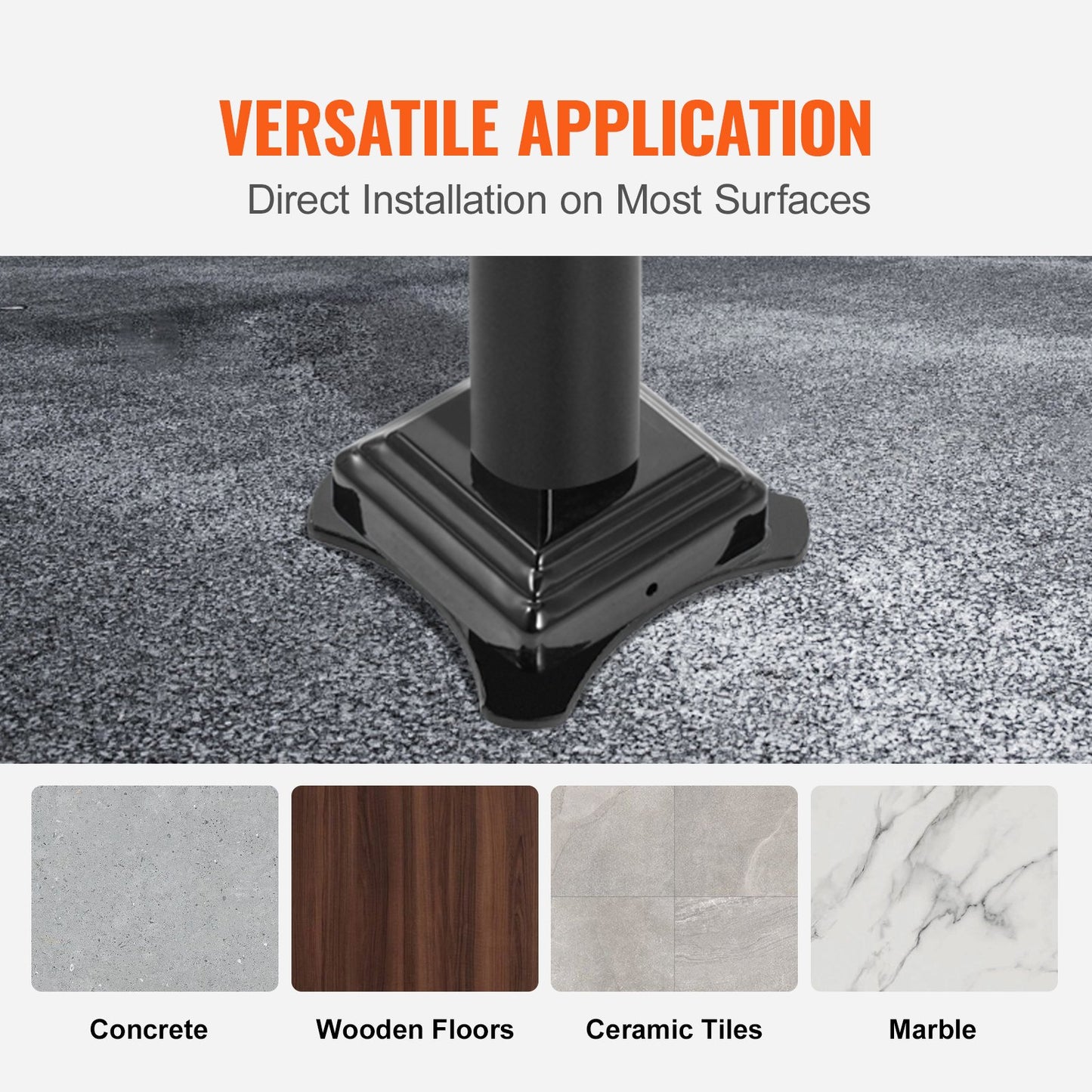 1-3 Step Handrail Railing for Steps Steel 150 kg Capacity with Screw Kit - Image 5
