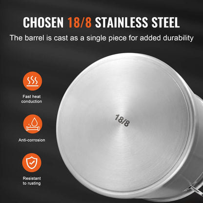 Stainless Steel Stockpot, 42 Quart Large Cooking Pots, Multipurpose Cookware Sauce Pot with Lid & Handle, Heavy Duty Commercial Grade Stock Pot, Sanding Treatment, for Large Groups Events Silver - Image 3