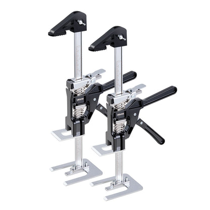 Labor Saving Arm Jack, 2 PCS 200 kg Bearing Capacity, Lifting up to 235 mm, Metal Hand Lifting Jack Tool with Magnetic Level, 2 Adjustment Modes, for Door, Window, Furniture, Woodworking, Black - Image 9